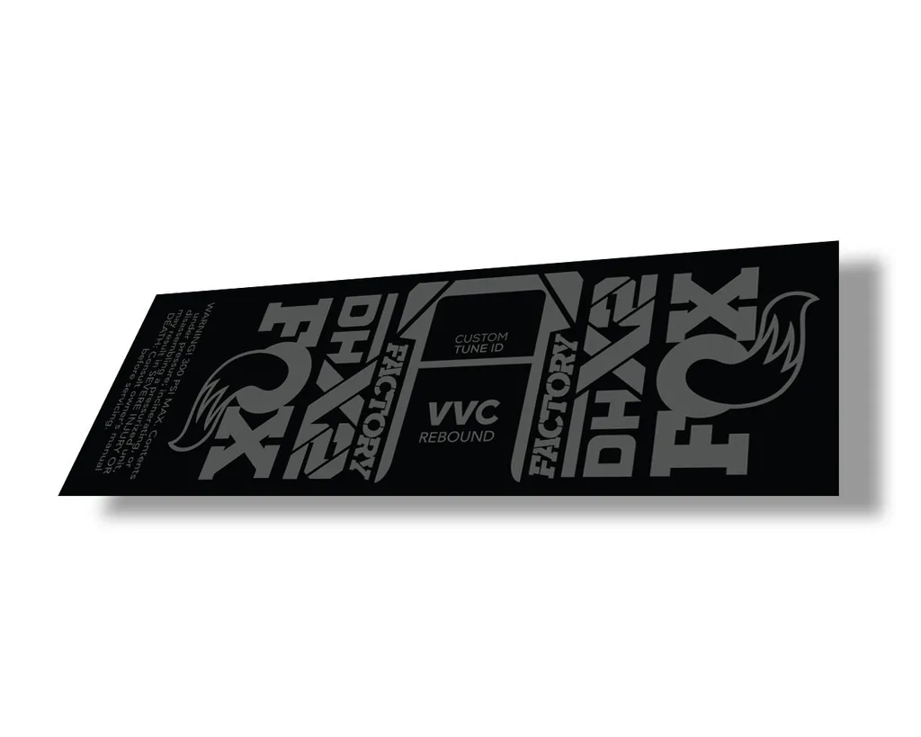 FOX Float DHX2 2021 Rear Shock Suspension Factory Sticker Decal Adhesive Gray