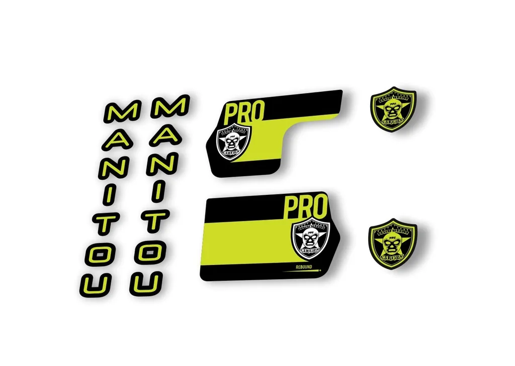 Manitou Circus Pro 2020 Fork Suspension Decal Kit Sticker Set Lime Green