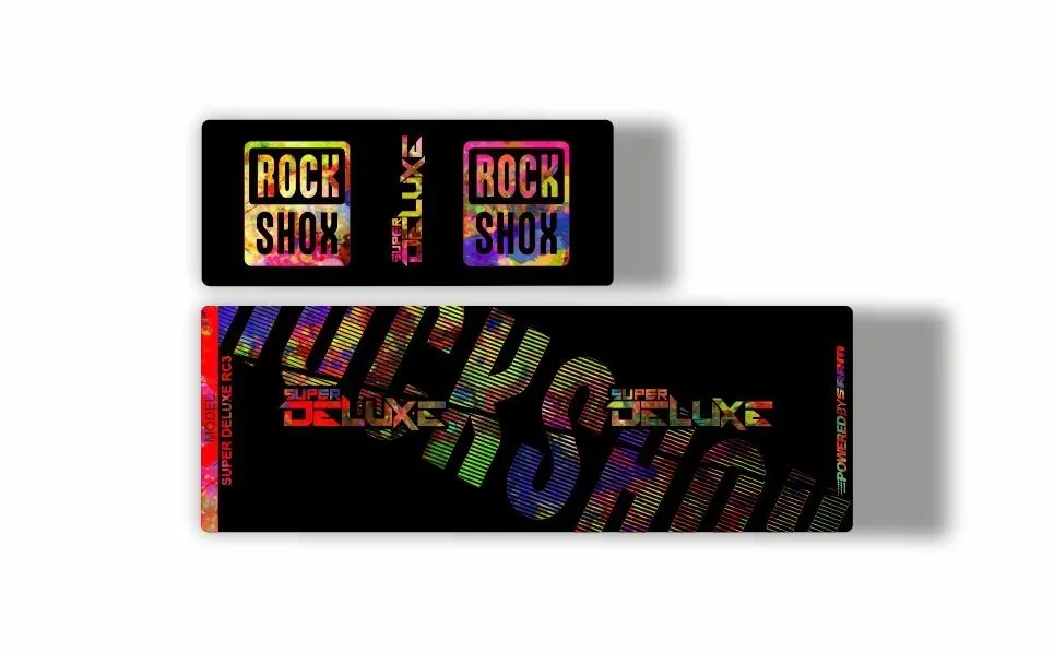 Rock Shox Super Deluxe RC3 Rear Shock MTB Decal Sticker Adhesive Oil Slick