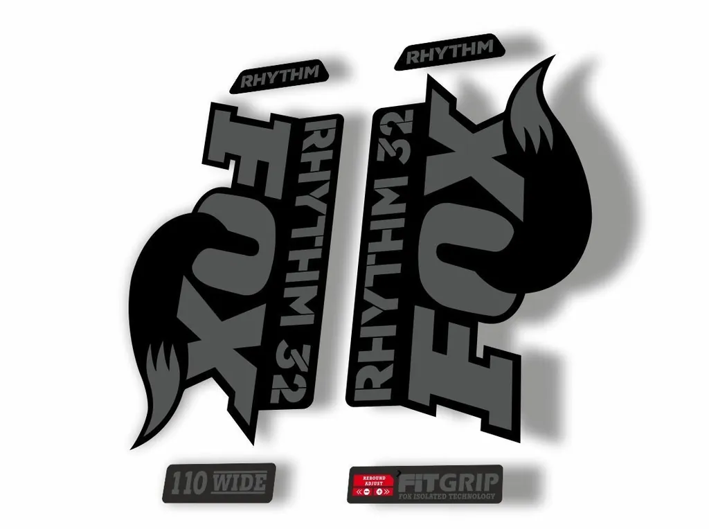 FOX 32 Rhythm 2018 Forks Suspension Factory Decal Sticker Adhesive Gray