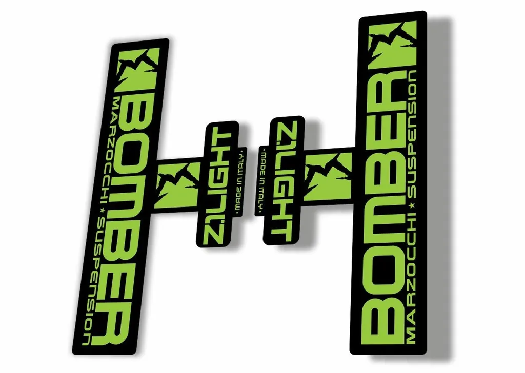 Marzocchi Bomber Z1 Light 2006 Fork Suspension Sticker Decal Kit Adhesiv Green