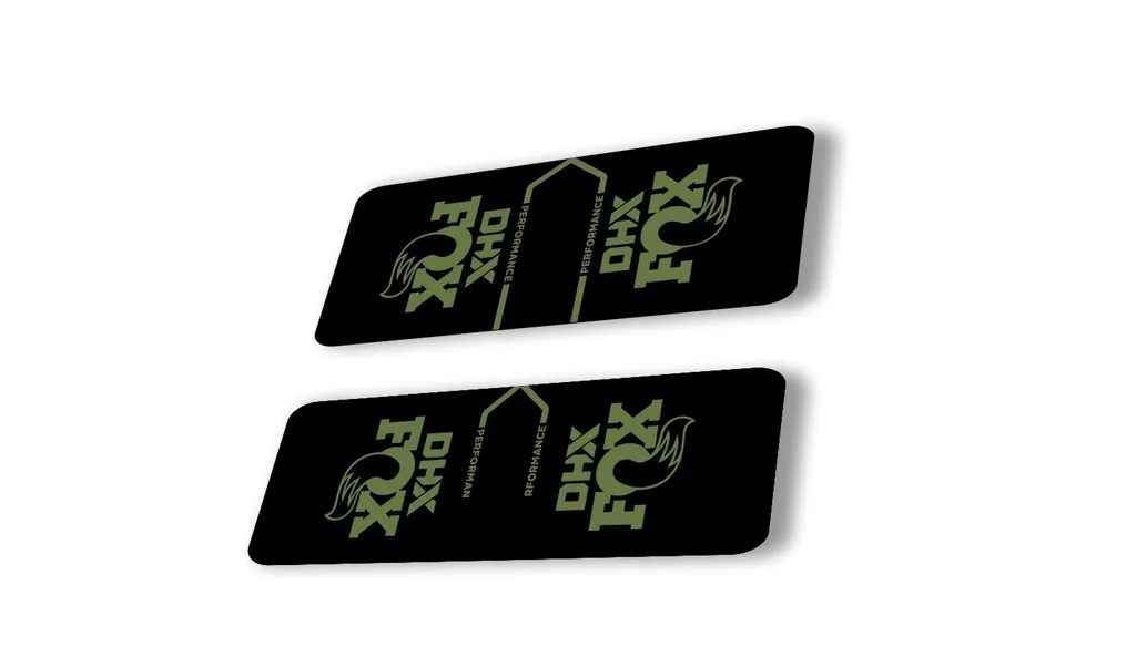 FOX DHX 2022 Performance Rear Shock Suspension Sticker Decal Adhesive Olive