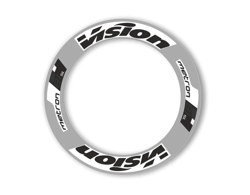 Vision Metron 2019 M81 81 88 Road Bike Wheel Decal Sticker Adhesive Set Black
