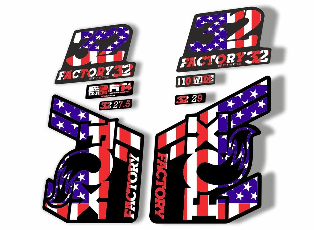 FOX 32 Float 2018-19 Forks Suspension Factory Decals Stickers Adhesive USA Theme