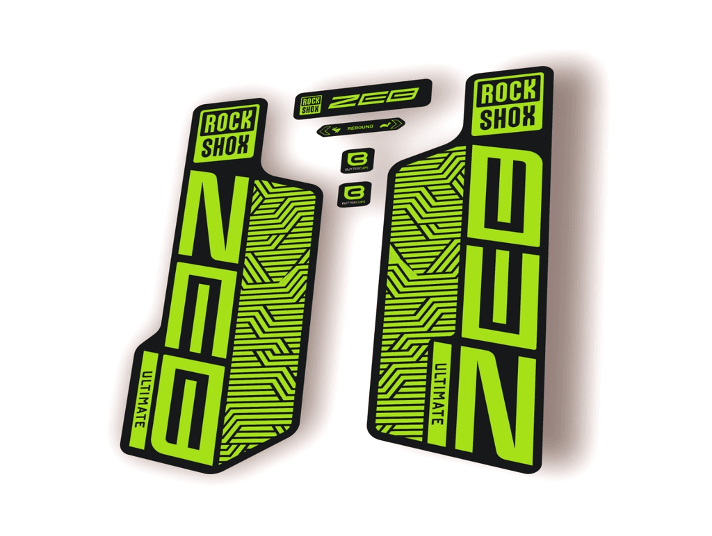 Rock Shox ZEB ULTIMATE 2024 Flight Attendant Bike Cycling Decal Sticker Green
