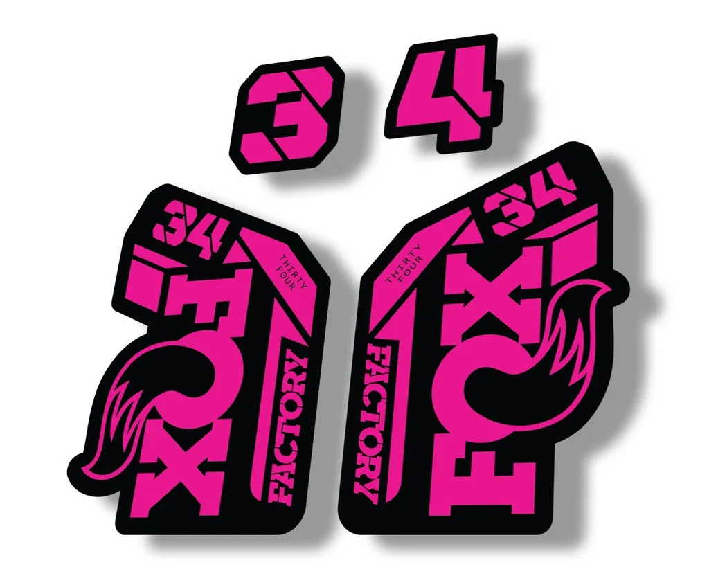 FOX 34 2021 Factory Forks Suspension Decal Sticker Pink