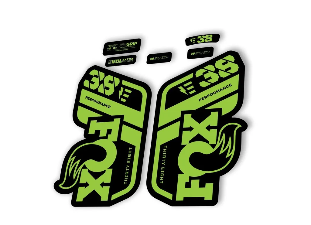 FOX 38 Performance E Bike 2021 Forks Suspension Factory Decal Sticker Green