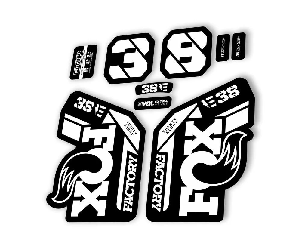 FOX 38 2021 E Bike Forks Suspension Factory Decal Sticker Adhesive White