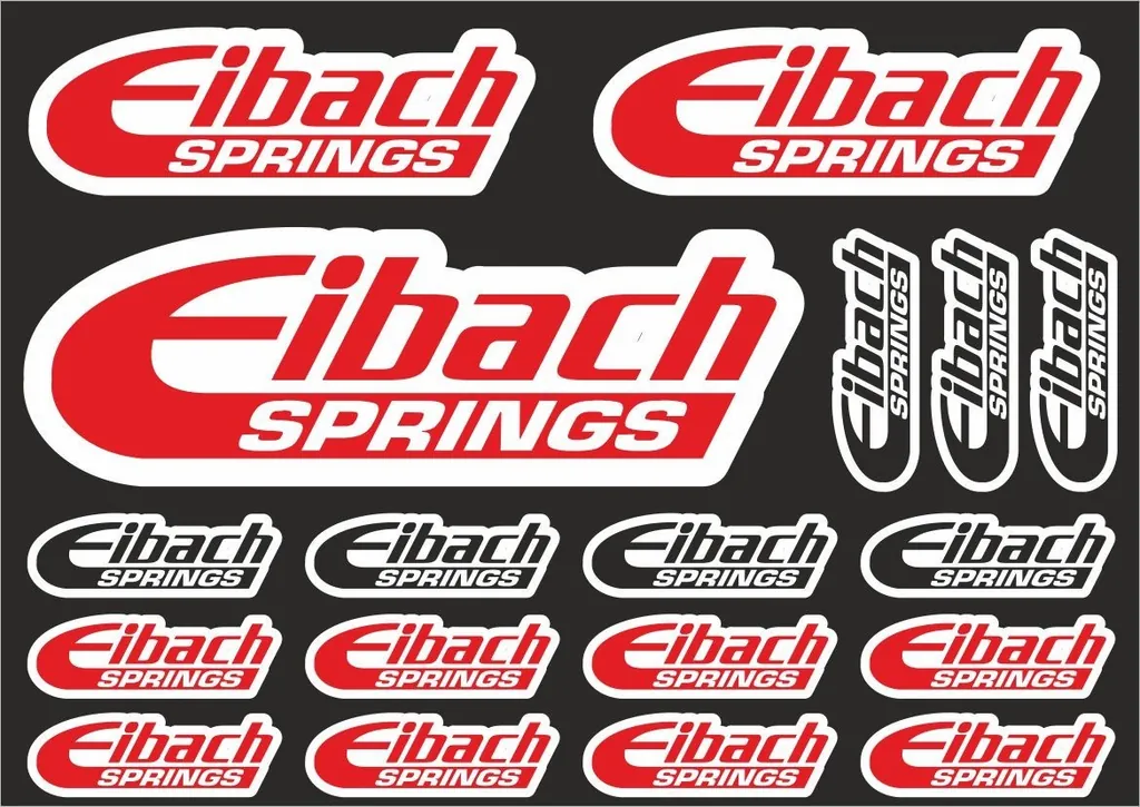 EIBACH SPRINGS Decal Set Quality Sticker Vinyl Graphic Logo Adhesive Kit 18 Pcs