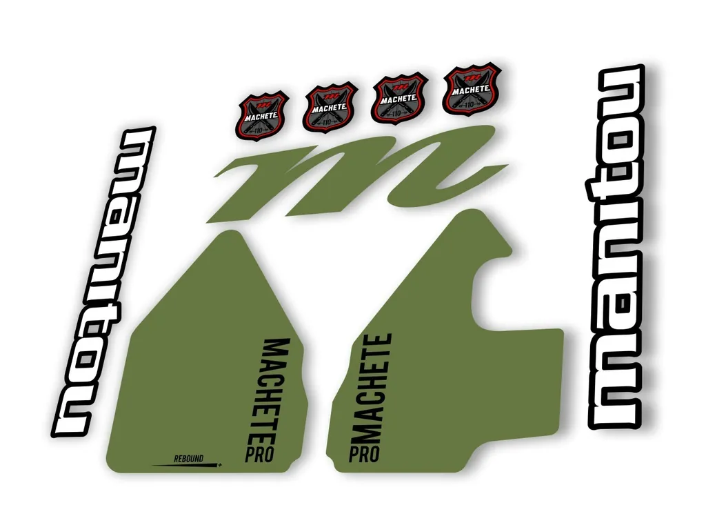 Manitou Machette 110 Pro 2020 Fork Suspension Decal Kit Sticker Olive