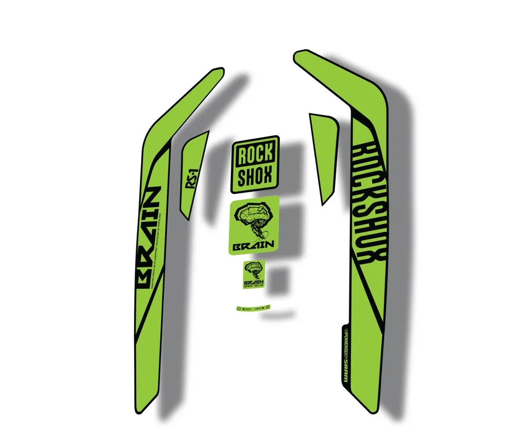 Rock Shox RS-1 Brain 2016-17 Mountain Bike Cycling Decal Sticker Adhesive Green