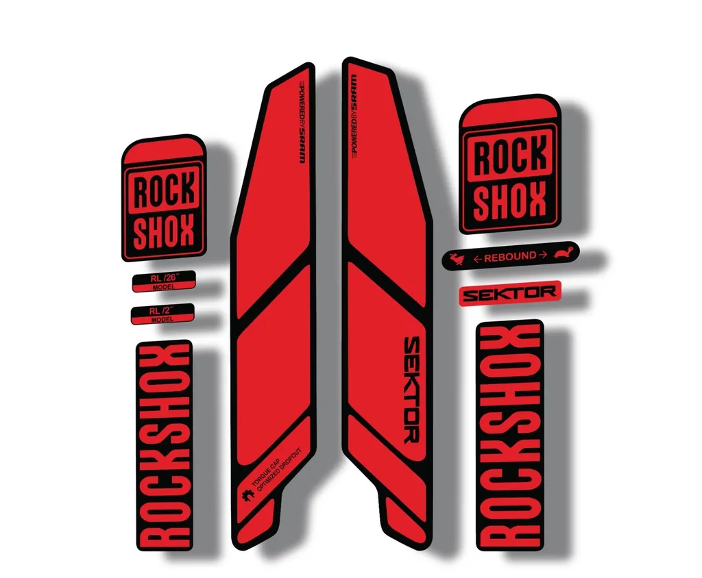 Rock Shox SEKTOR 2015 Fork Decal Mountain Bike Cycling Sticker Adhesive Red