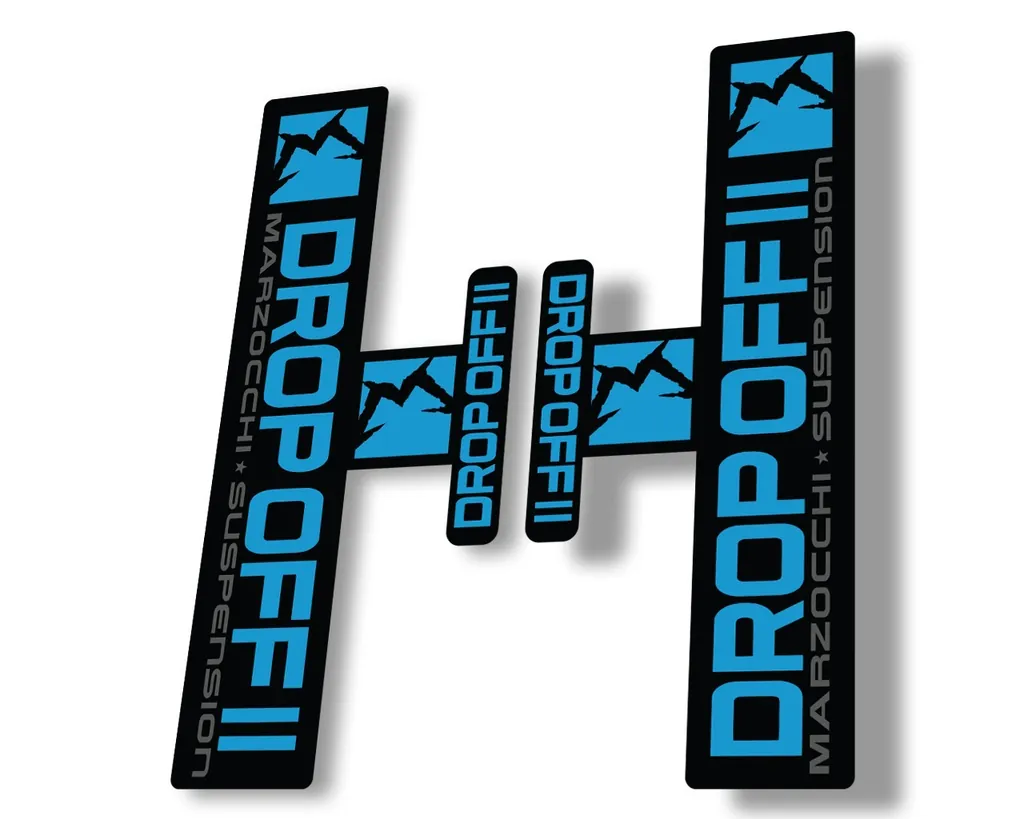 Marzocchi Drop Off II 2 2006 Fork Suspension Sticker Decal Kit Adhesive Blue