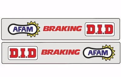 Swingarm Motocross Graphic Sticker Logo Adhesive Decal AFAM DID BRAKING 2 Pcs