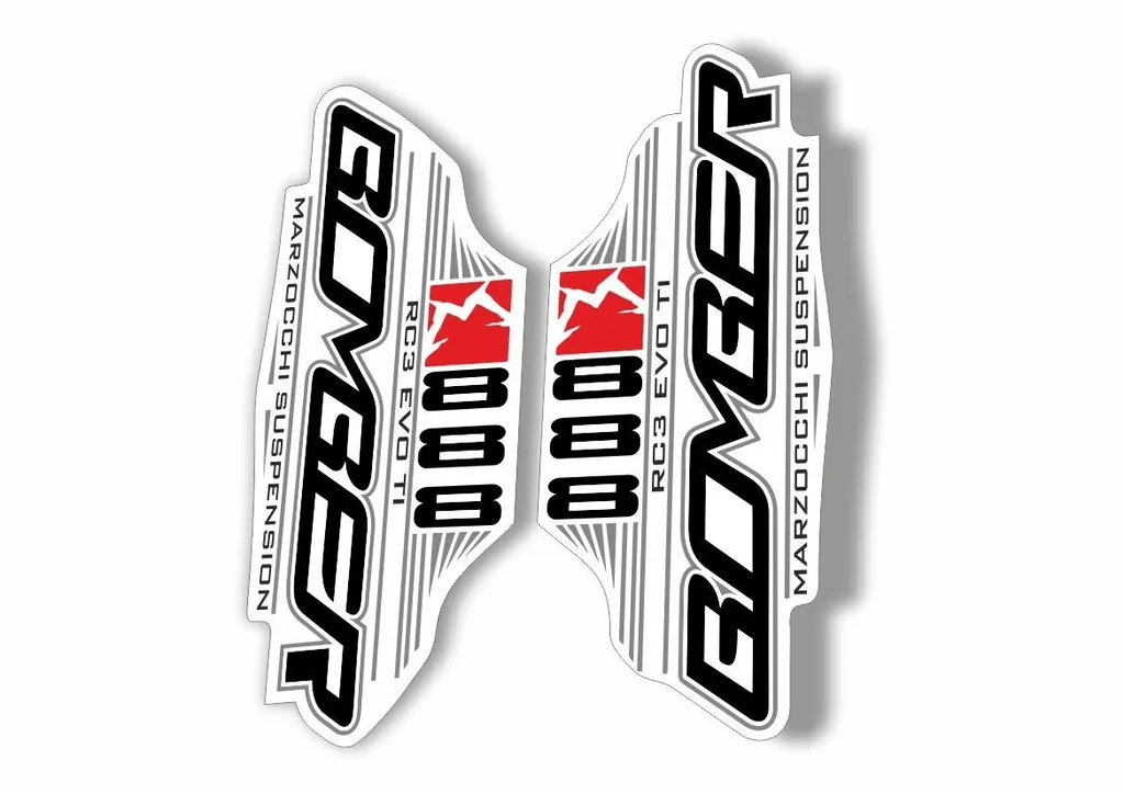 Marzocchi Bomber 888 RC3 EVO TI 2011 Fork Suspension Sticker Decal Kit Black