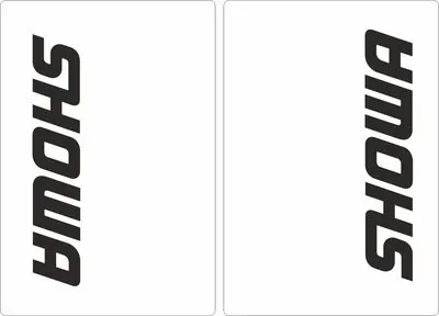 Showa Motocross Upper Fork Decal Stickers Graphic Set Adhesive White