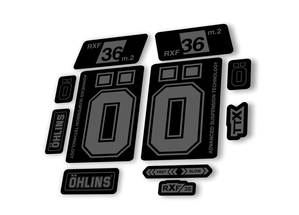 Ohlins RXF 36 M.2 2022 Fork Decal Mountain Bike Cycling Sticker Adhesive Gray