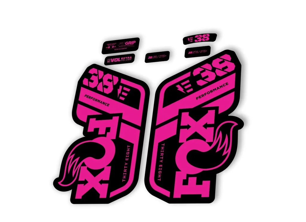 FOX 38 Performance E Bike 2021 Forks Suspension Factory Decal Sticker Pink