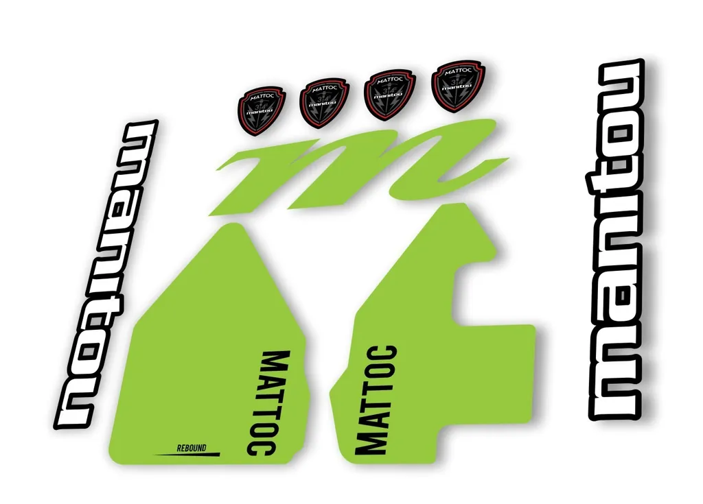 Manitou Mattoc 2017 Fork Suspension Decal Kit Sticker Set Green