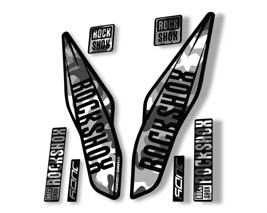 Rock Shox Judy 2017 Fork Decal Bike Cycling Sticker Adhesive White Camo