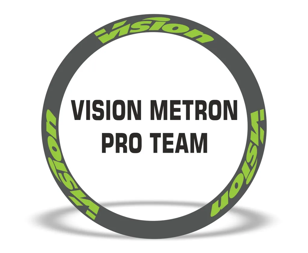Vision Metron Pro Team Road Bike Rim Decal Wheel Sticker Set Adhesive Green