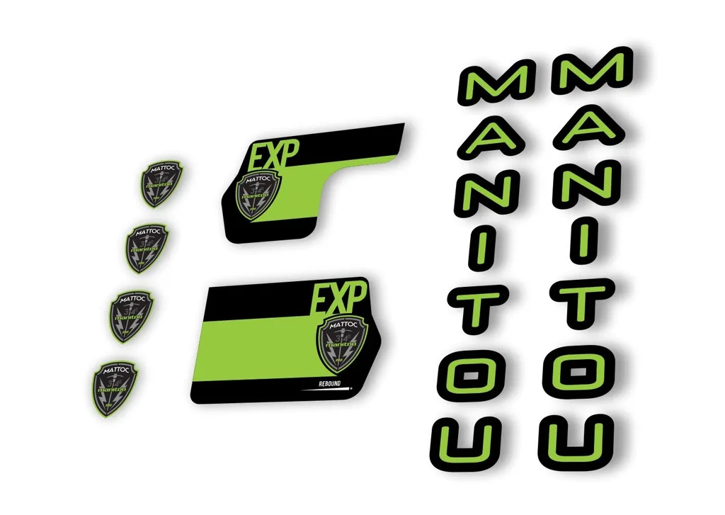 Manitou Mattoc Expert 2020 Fork Suspension Decal Kit Sticker Set Green