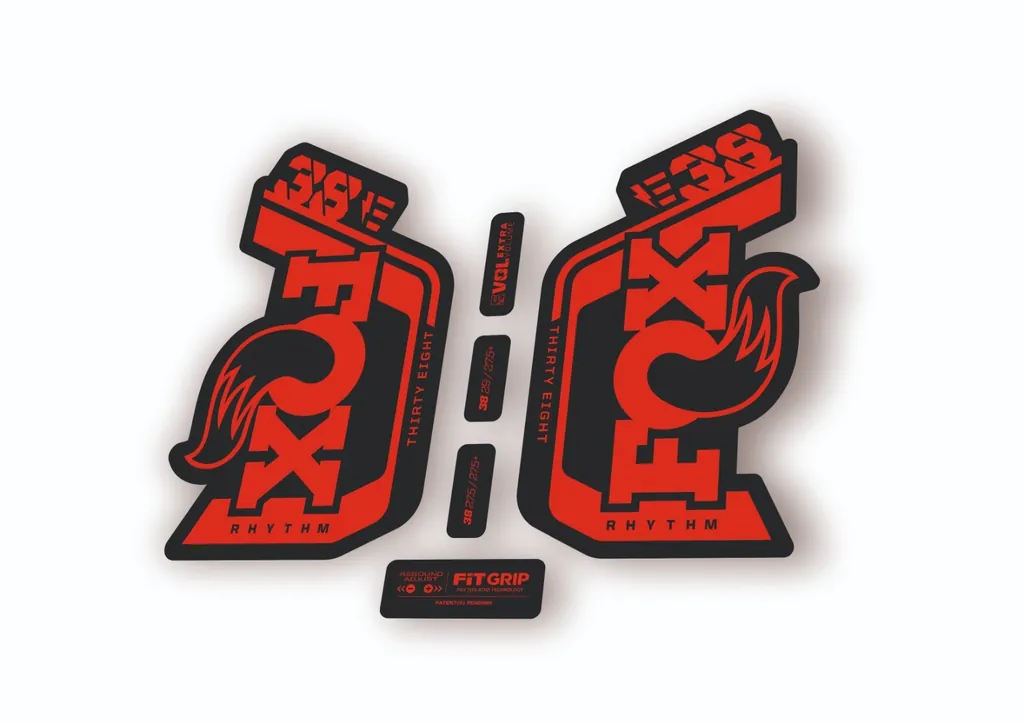 Fox 38 Rhythm E Bike 2024 Fork Suspension Factory Decal Sticker Adhesive Red