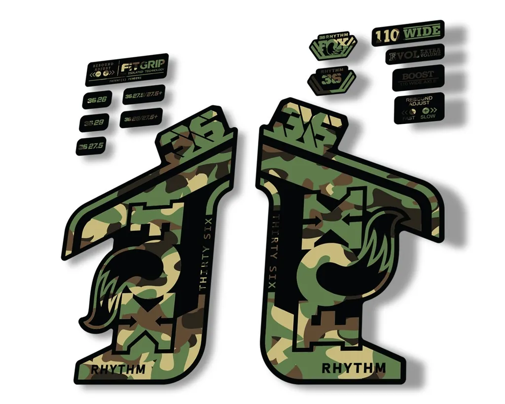 FOX 36 RHYTHM 2021 Forks Suspension Factory Decal Sticker Adhesive Camo