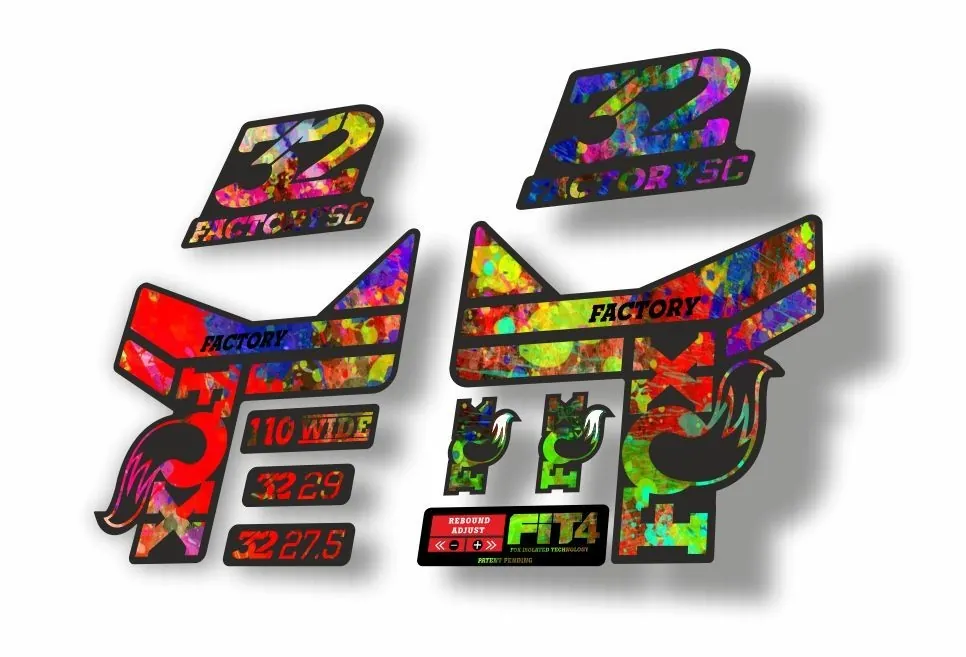 FOX 32 Step Cast SC  Fork Suspension Factory Decal Stickers Adhesive Oil Slick