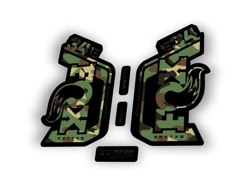 Fox 34 Rhythm E Bike 2024 Fork Suspension Factory Decal Sticker Adhesive Camo
