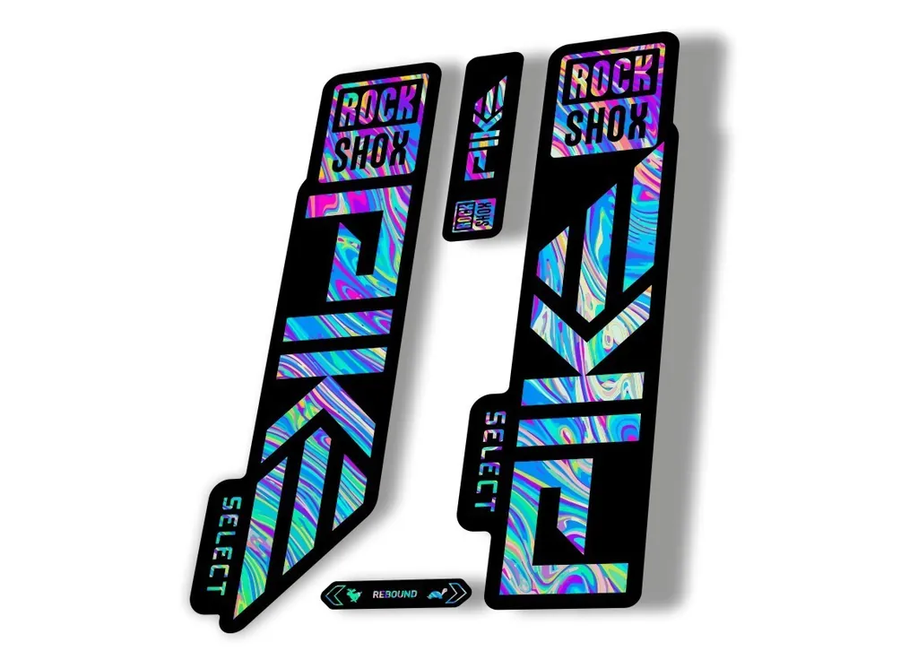 Rock Shox PIKE SELECT 2023 Mountain Bike Cycling Decal Sticker Oil Slick 1