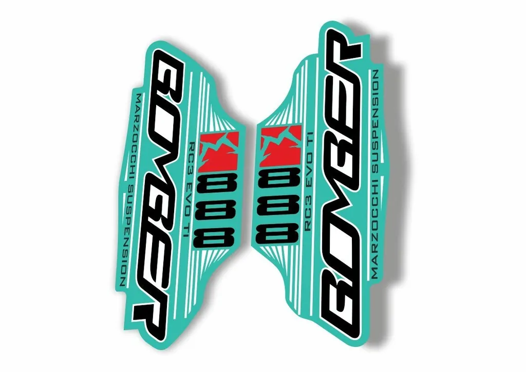 Marzocchi Bomber 888 RC3 EVO TI 2011 Fork Suspension Sticker Decal Kit Dolphin