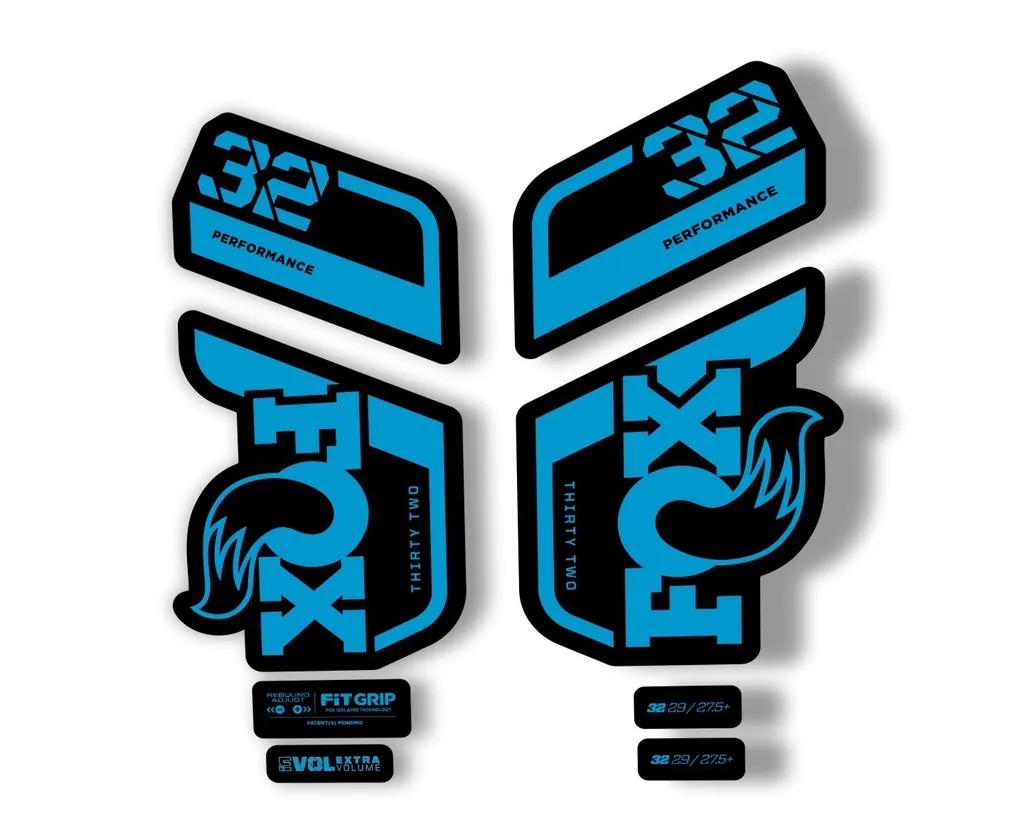 Fox 32 Performance 2021 Fork Suspension Factory Decal Sticker Adhesive Blue