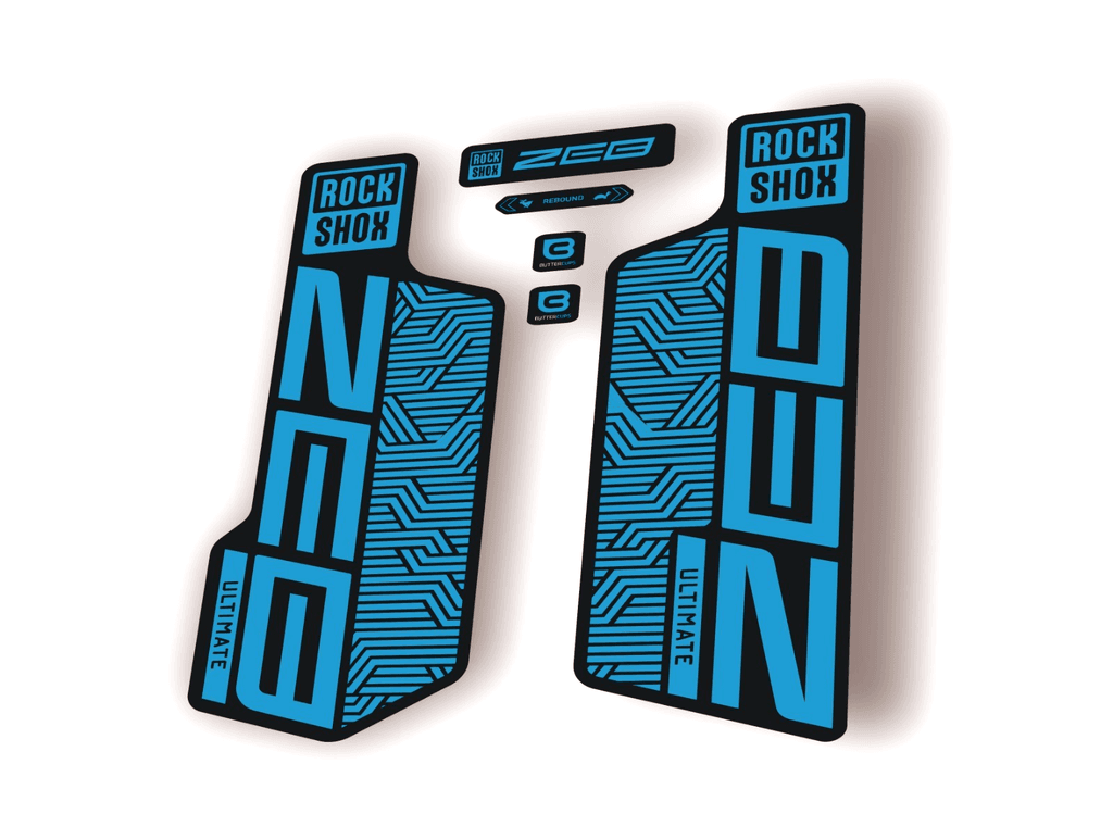 Rock Shox ZEB ULTIMATE 2024 Flight Attendant Bike Cycling Decal Sticker Blue