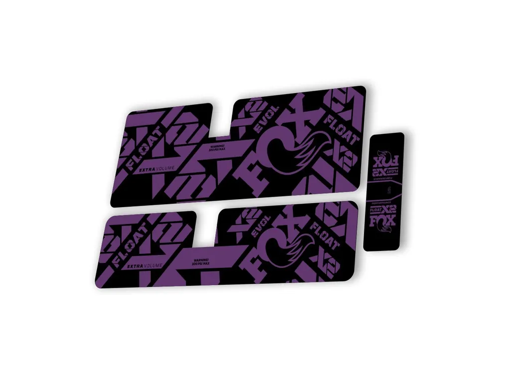 FOX Float X2 Performance 2021 Rear Shock Suspension Sticker Decal Kit Purple