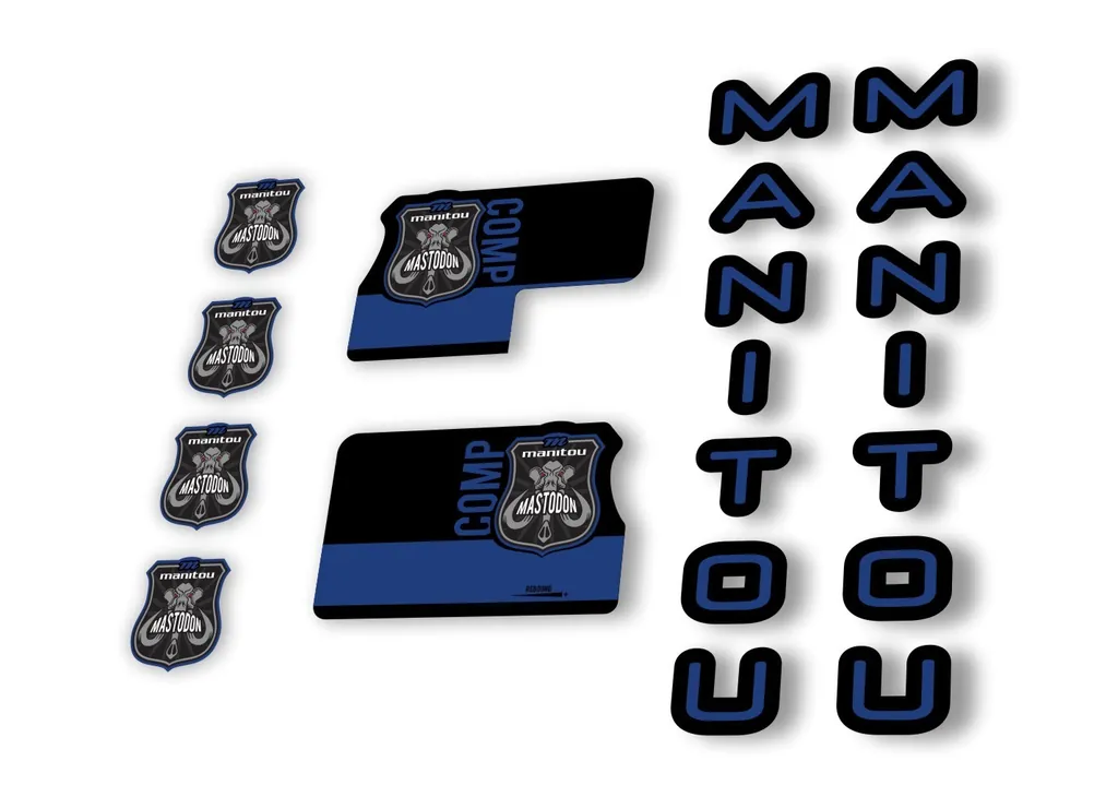 Manitou Mastadon Comp 2020 Fork Suspension Decal Kit Sticker Set Dark Blue