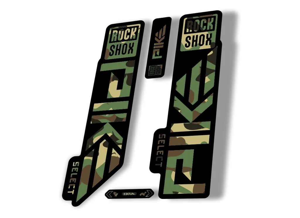 Rock Shox PIKE SELECT 2023 Mountain Bike Cycling Decal Sticker Camo