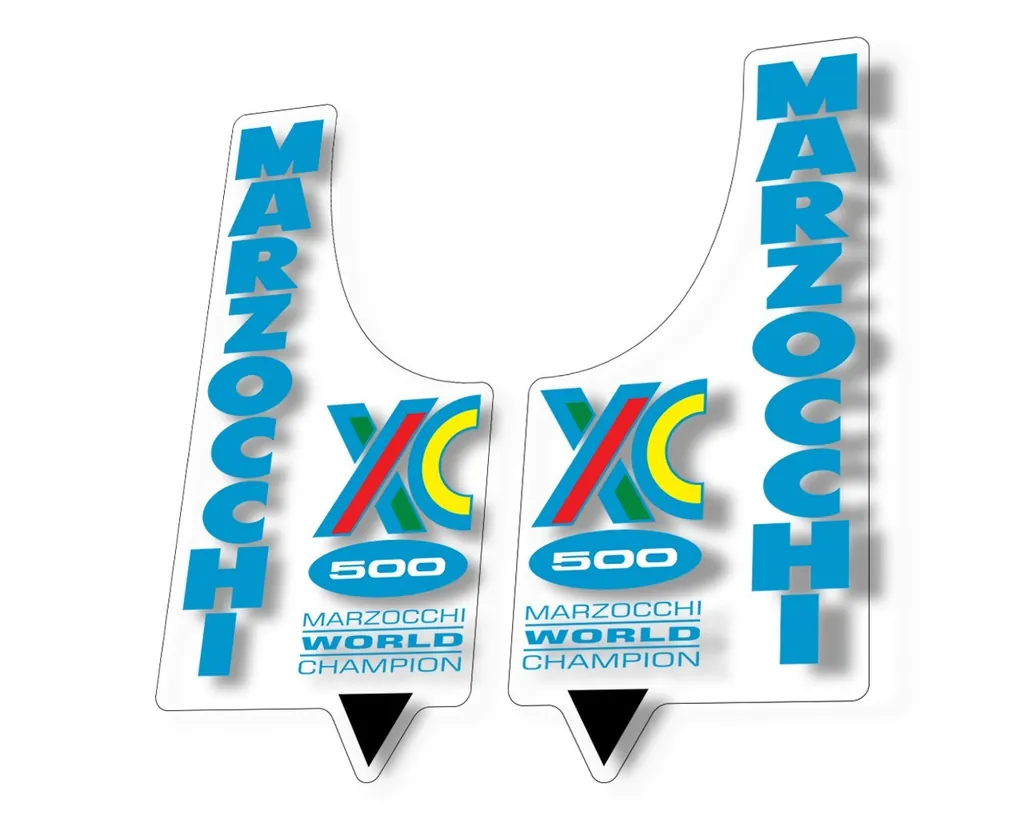 Marzocchi XC 500 1994 Suspension Graphic Decal Kit Sticker Adhesive Set Blue