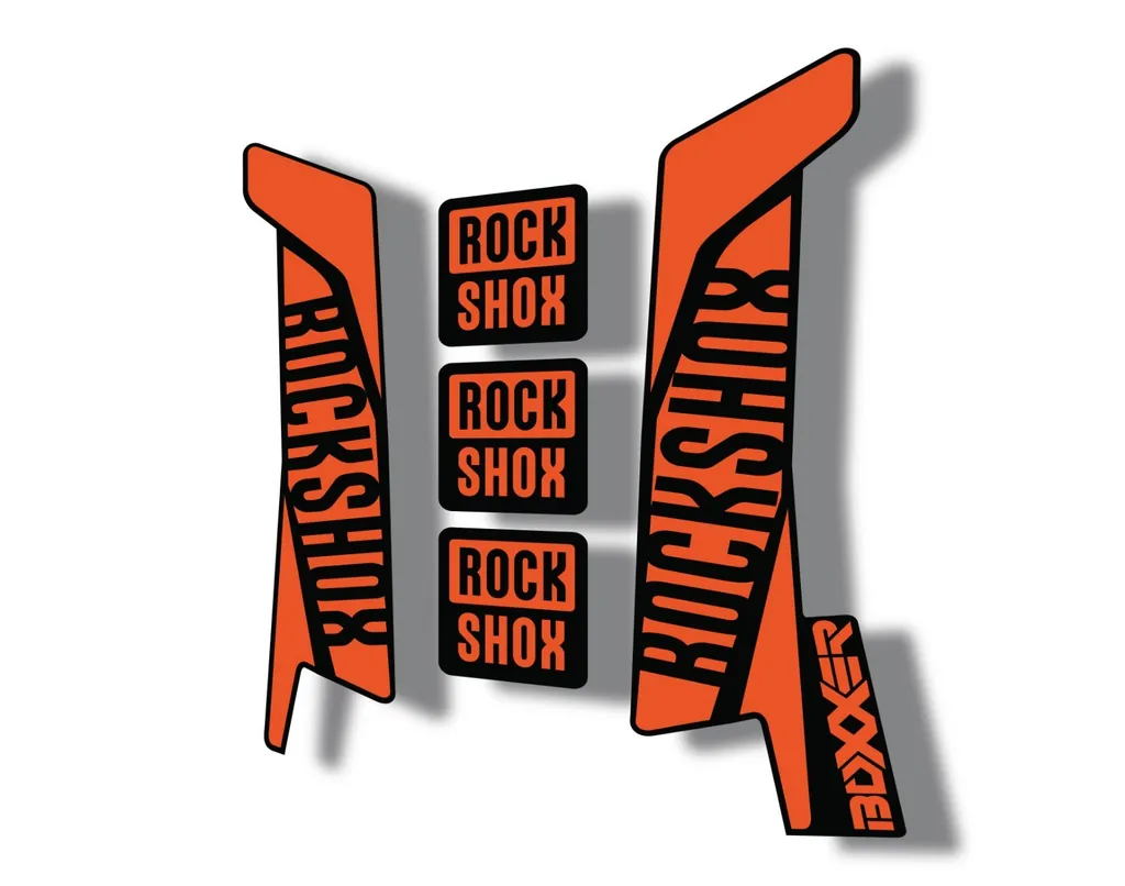 Rock Shox BOXXER 2017 Mountain Bike Cycling Decal Kit Sticker Orange