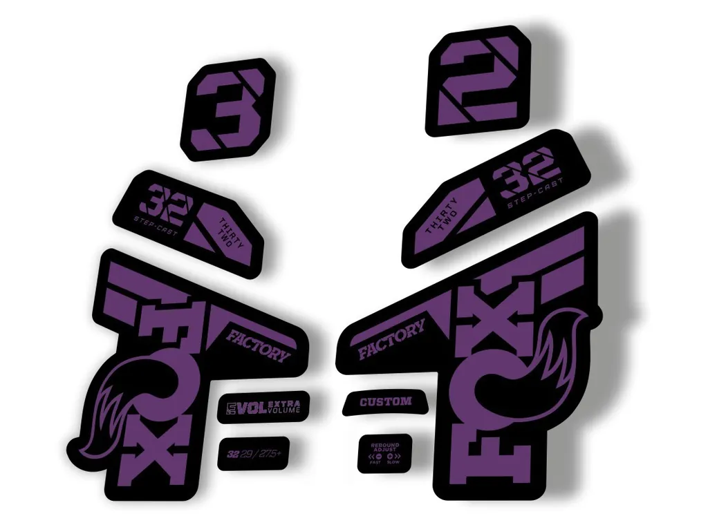 Fox 32 Factory 2021 Fork Suspension Decal Sticker Adhesive Purple