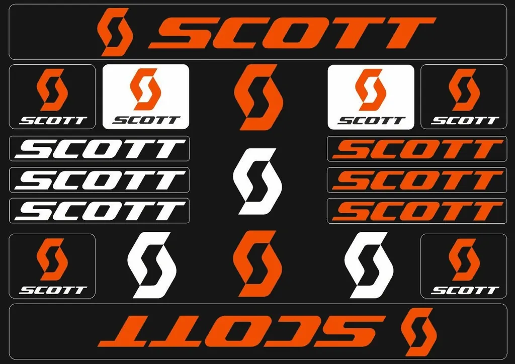 Bicycle Vinyl Stickers – Compatible with Scott Bikes – Orange
