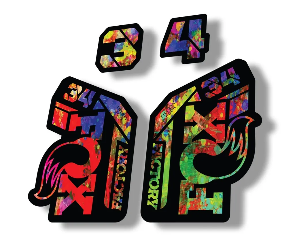 FOX 34 2021 Factory Forks Suspension Decal Sticker Oil Slick