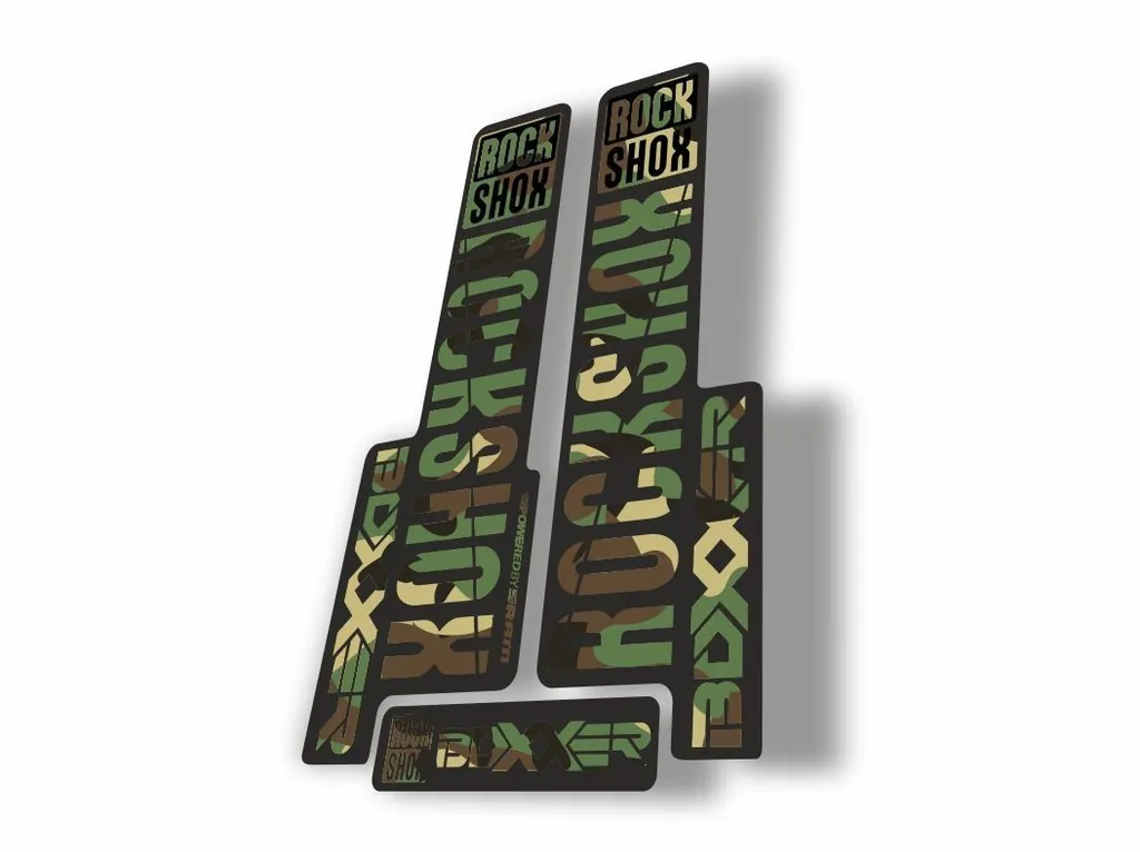 Rock Shox BOXXER 2018 Mountain Bike Cycling Decal Kit Sticker Adhesive Camo