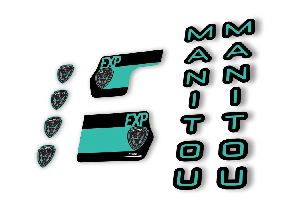 Manitou Mattoc Expert 2020 Fork Suspension Decal Kit Sticker Set Dolphin