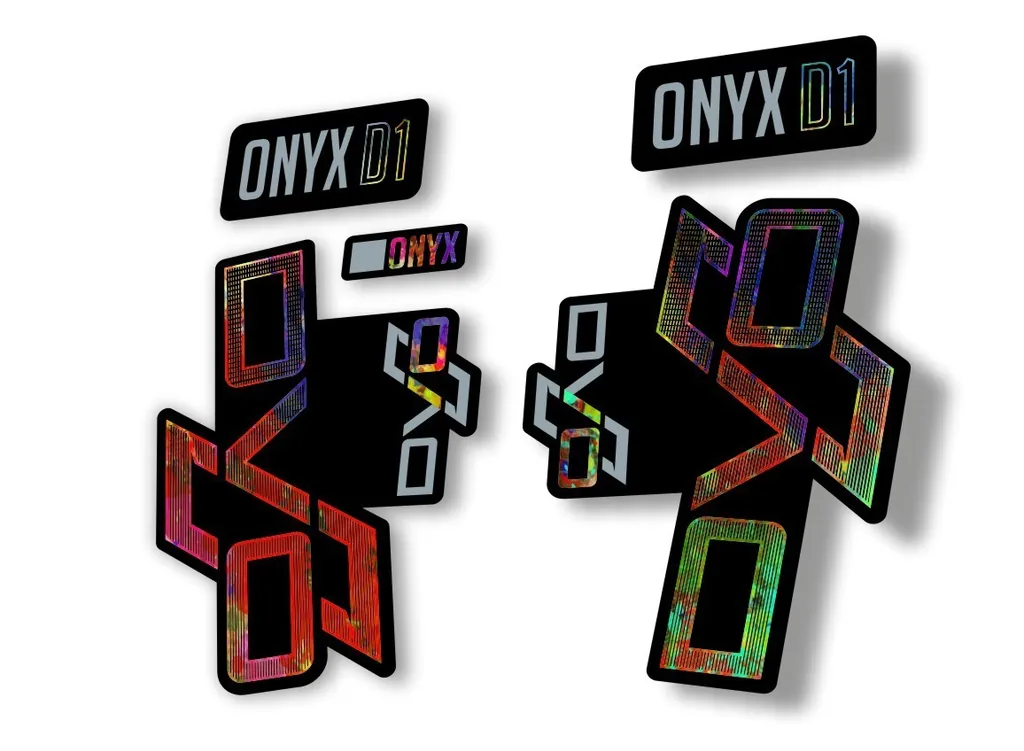 DVO Onyx D1 2022 Fork Suspension Sticker Factory Decal Adhesive Oil Slick