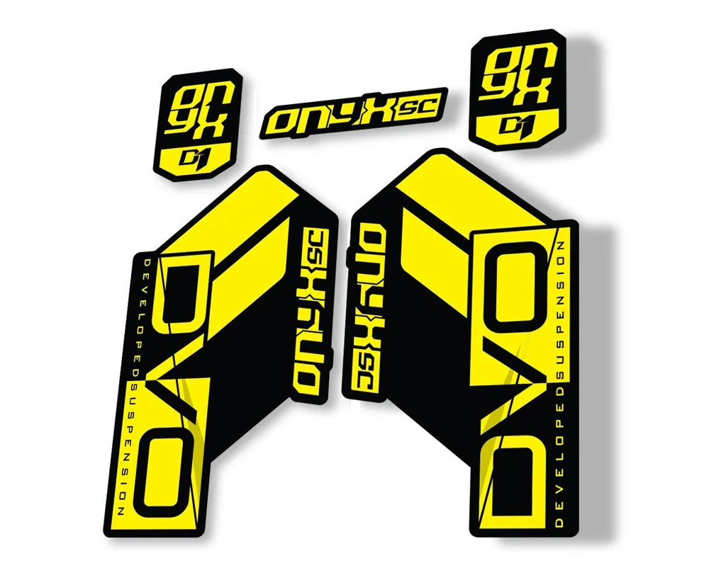 DVO Onyx SC D1 2019 Fork Suspension Sticker Factory Decal Adhesive Yellow