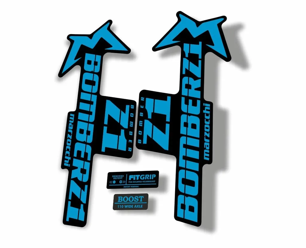 Marzocchi Bomber Z1 2018 Fork Suspension Sticker Decal Kit Adhesive Blue