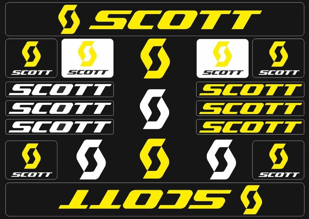 Bicycle Vinyl Stickers – Compatible with Scott Bikes – Yellow