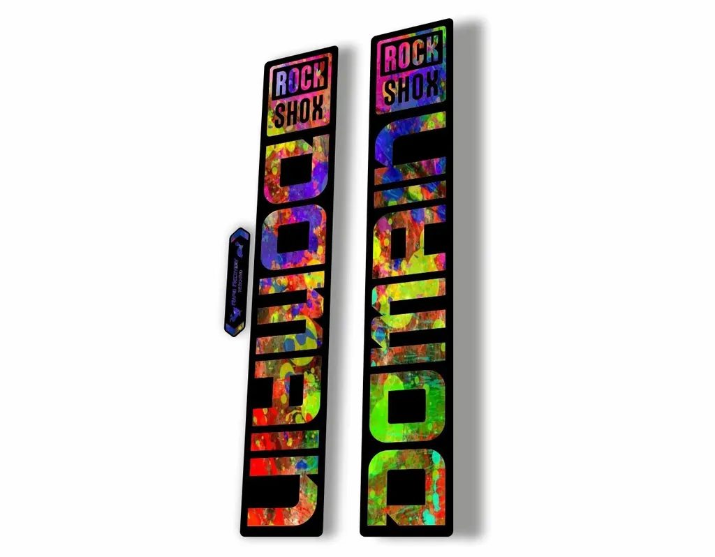 Rock Shox DOMAIN 2022 Mountain Bike Cycling Decal Sticker Adhesive Oil Slick