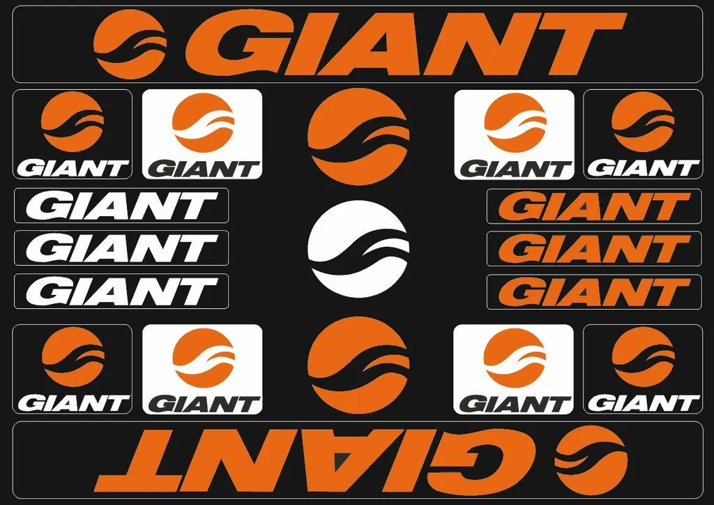Bicycle Vinyl Frame Stickers – Compatible with GIANT Bikes – Orange